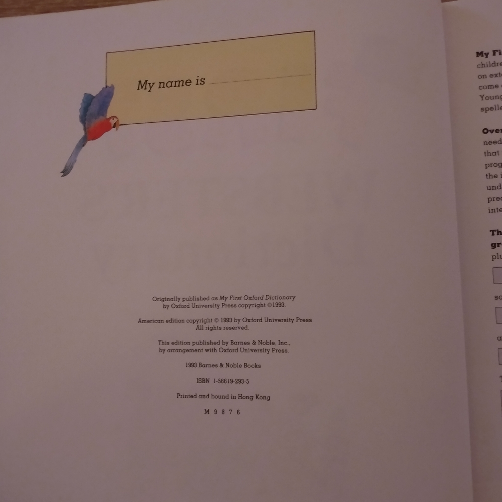 My First Webster's Dictionary - Picture 2 of 6